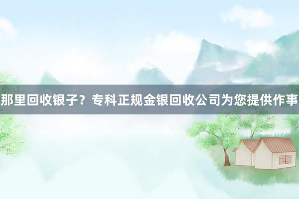 那里回收银子？专科正规金银回收公司为您提供作事